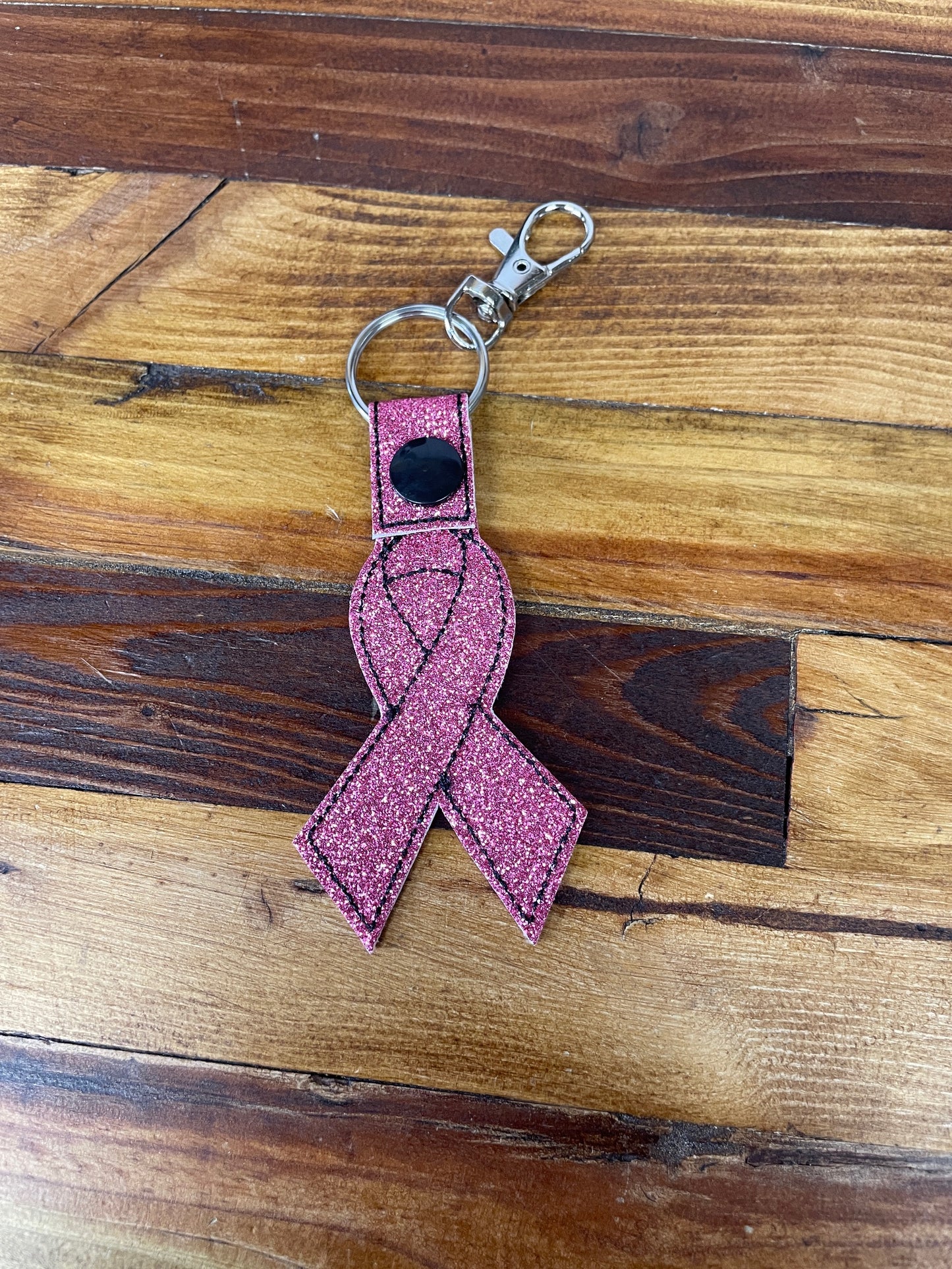 Pink Awareness Ribbon, bag tag