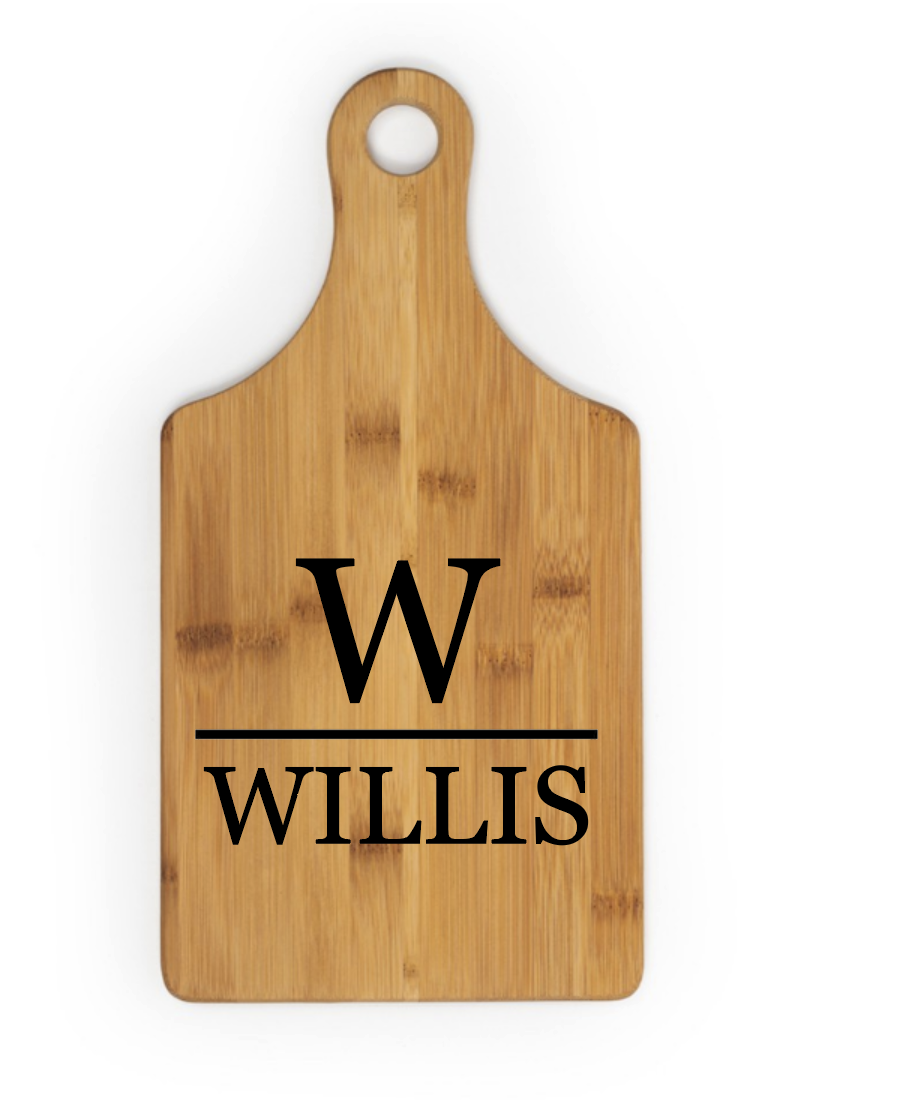 Custom Rectangle with Handle Bamboo Board