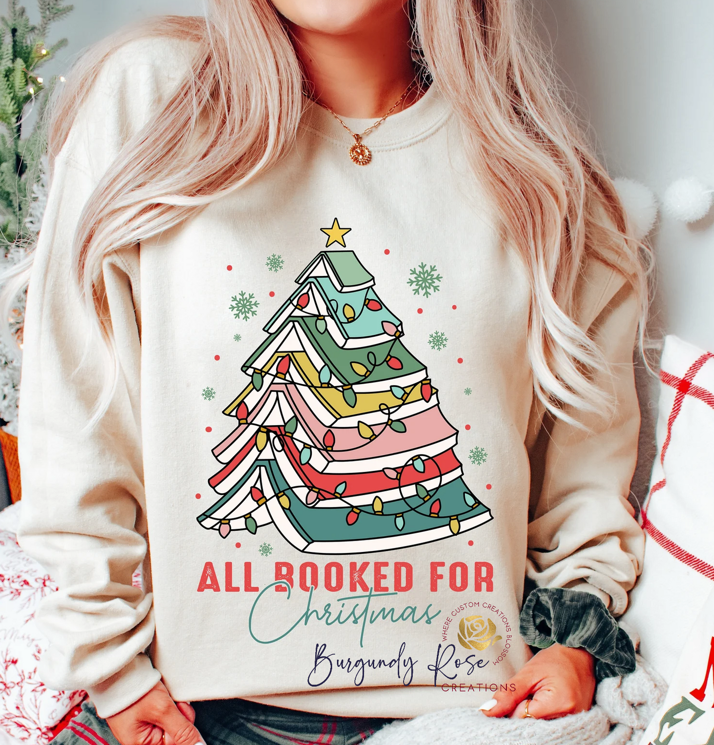 All Booked for Christmas, graphic tee