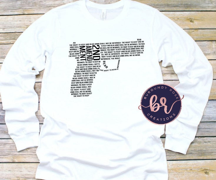 2nd Amendment Gun DARK GRAY DESIGN Graphic Tee