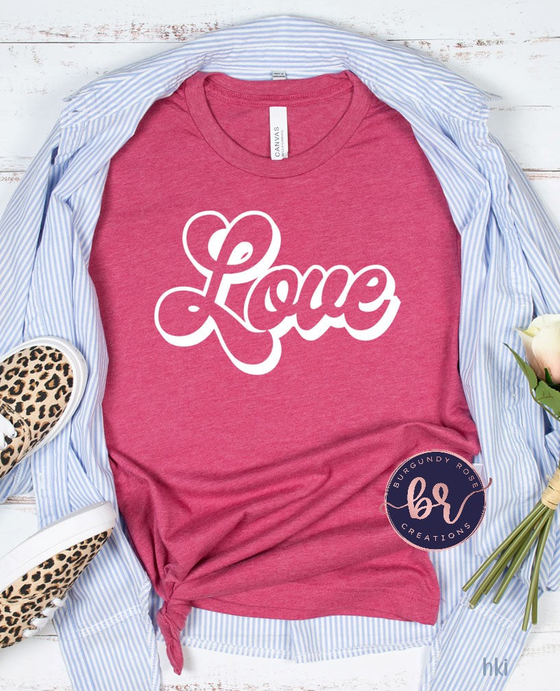 Love white print Graphic Tee