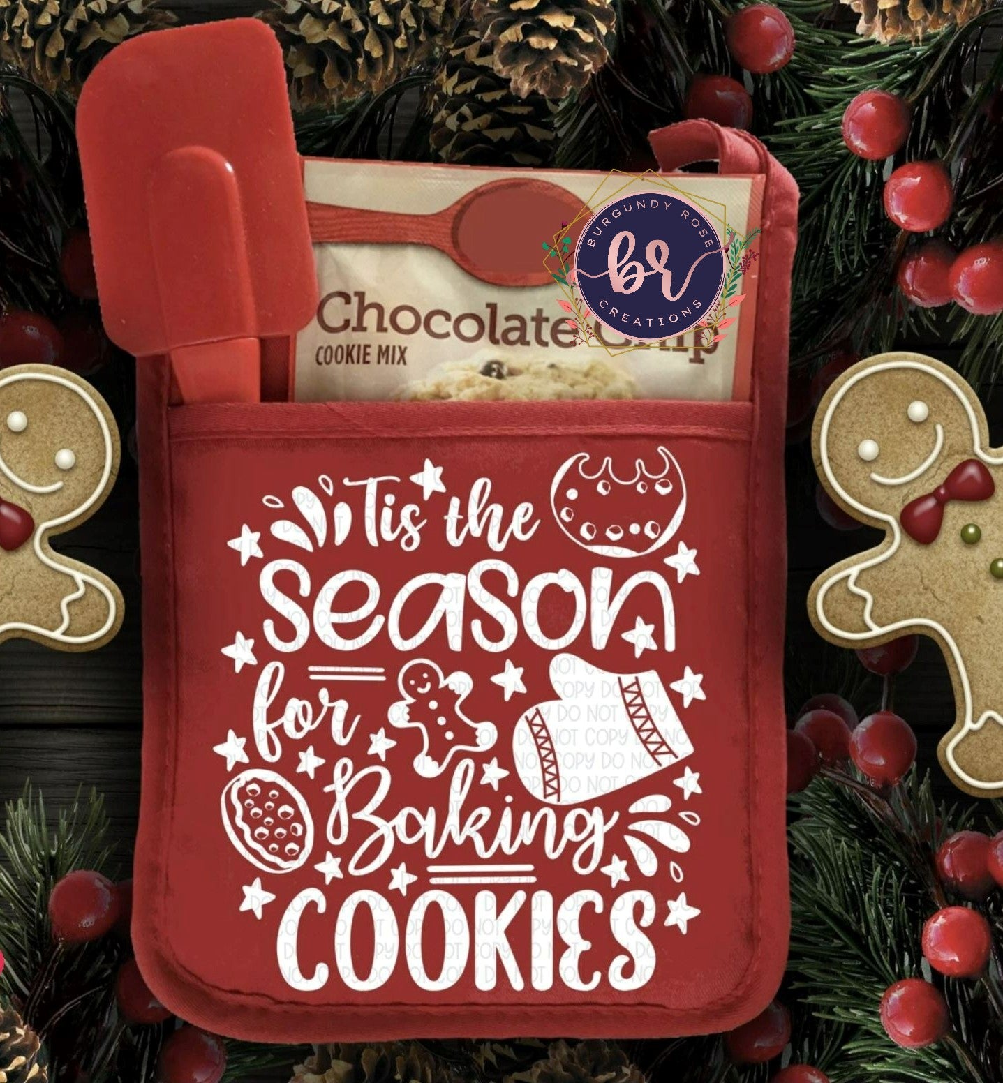 Tis the Season for Baking Cookies Hot Pad Pot Holder