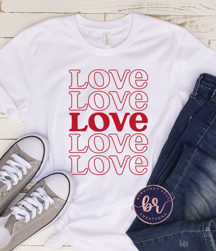 Love Love Love Graphic Tee