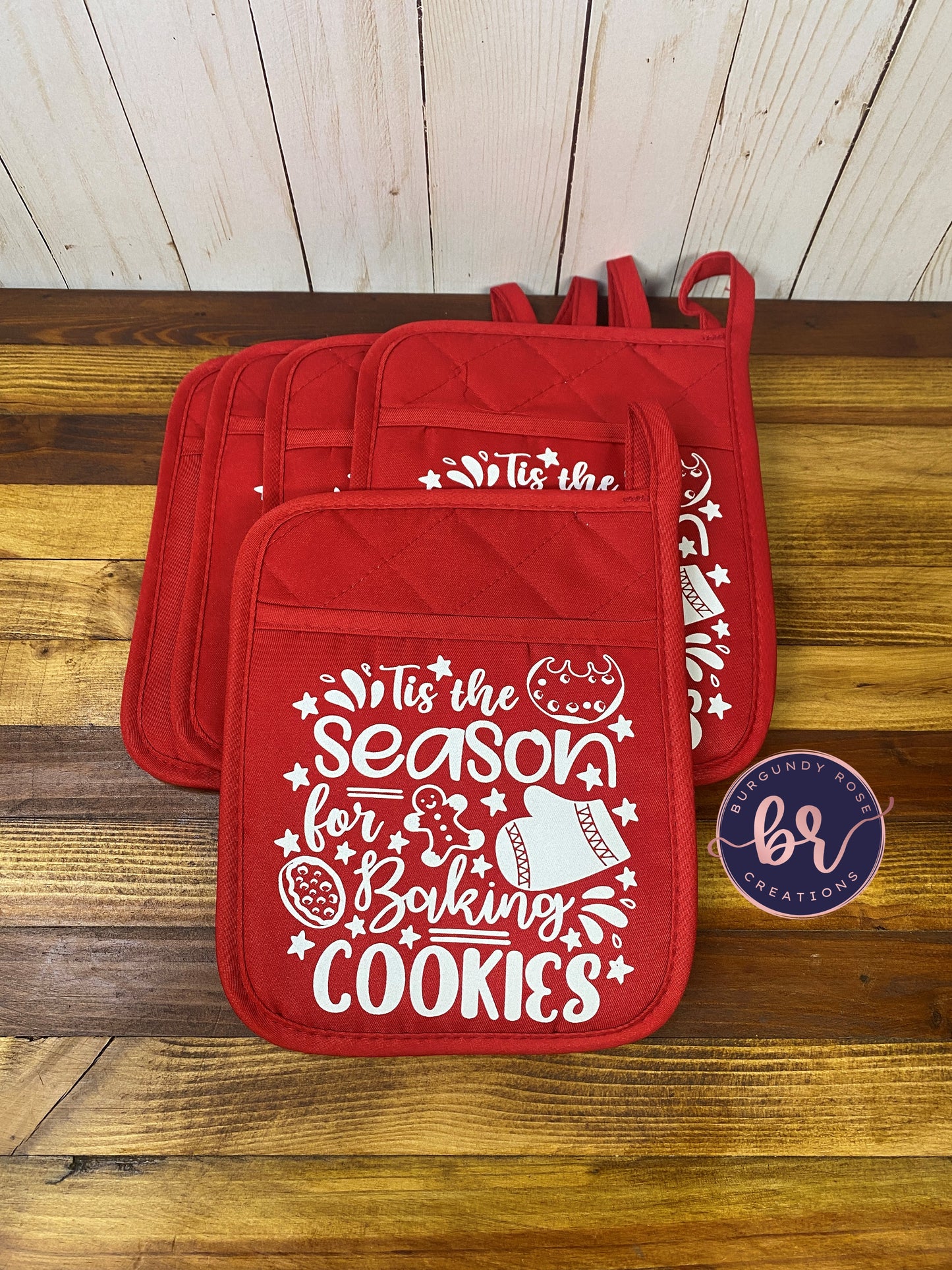 Tis the Season for Baking Cookies Hot Pad Pot Holder