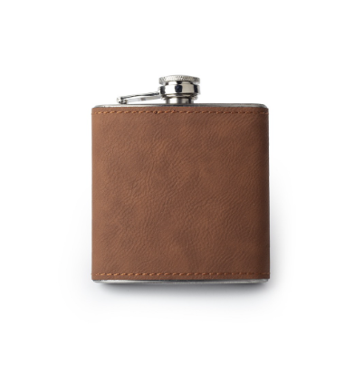 6oz Faux Leather Flask