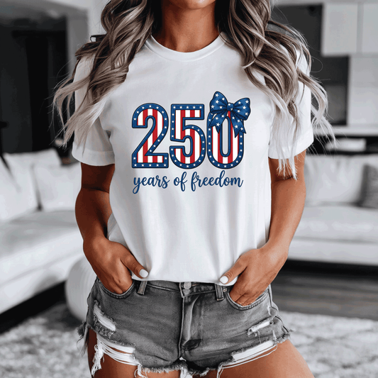 250 Years of Freedom stripes & bow - design