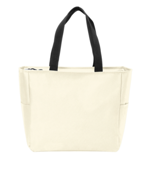 Zipper Tote with side pockets