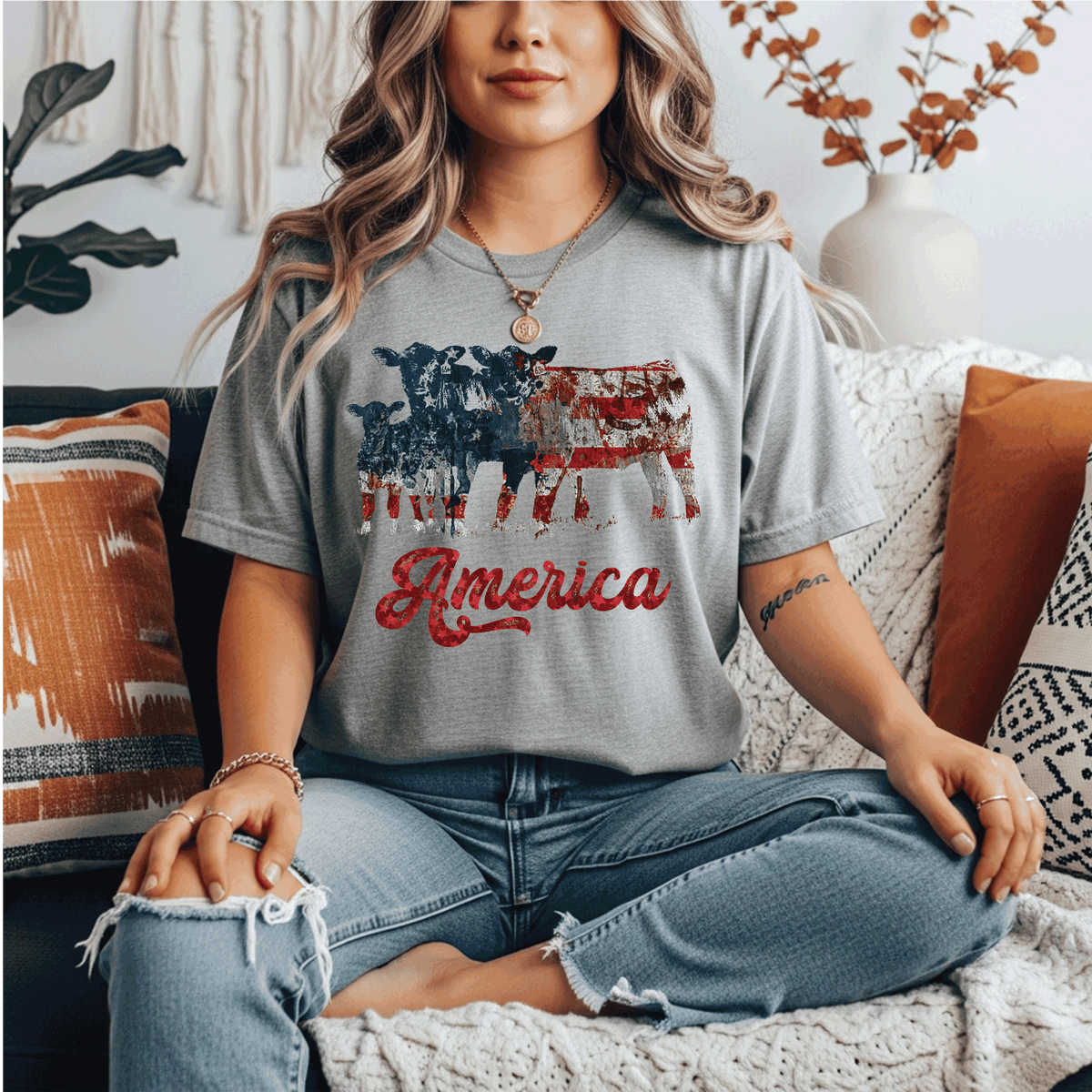 America Flag Cattle