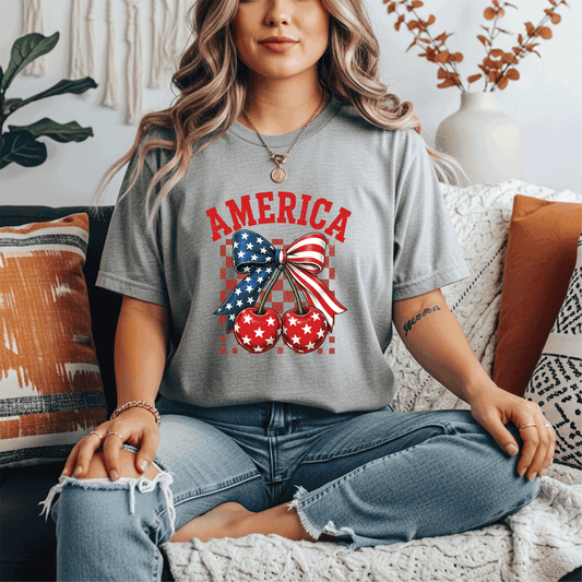 America Cherries Checkered - design
