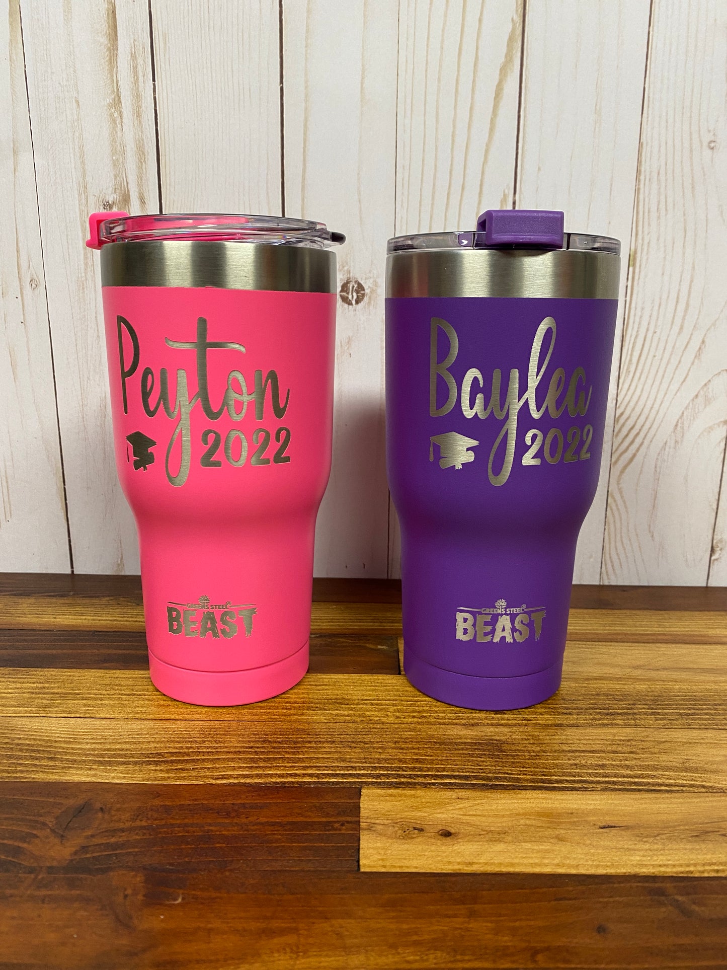 Custom Laser Engraved Tumbler - Hot Pink 30oz