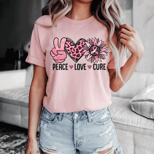 Peace Love Cure - Breast Cancer Awareness