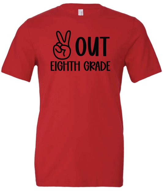 Custom Shirt - Peace Out Large, red