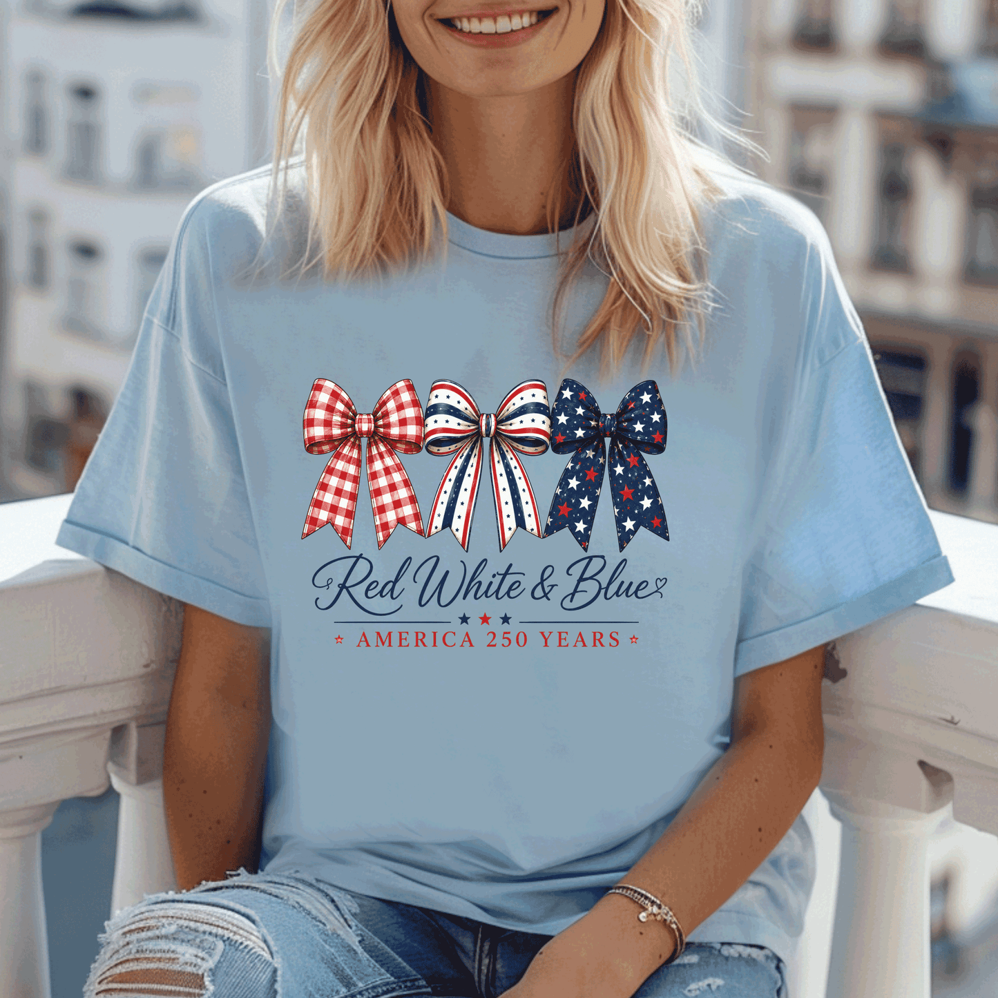 Red White & Blue Bows - design