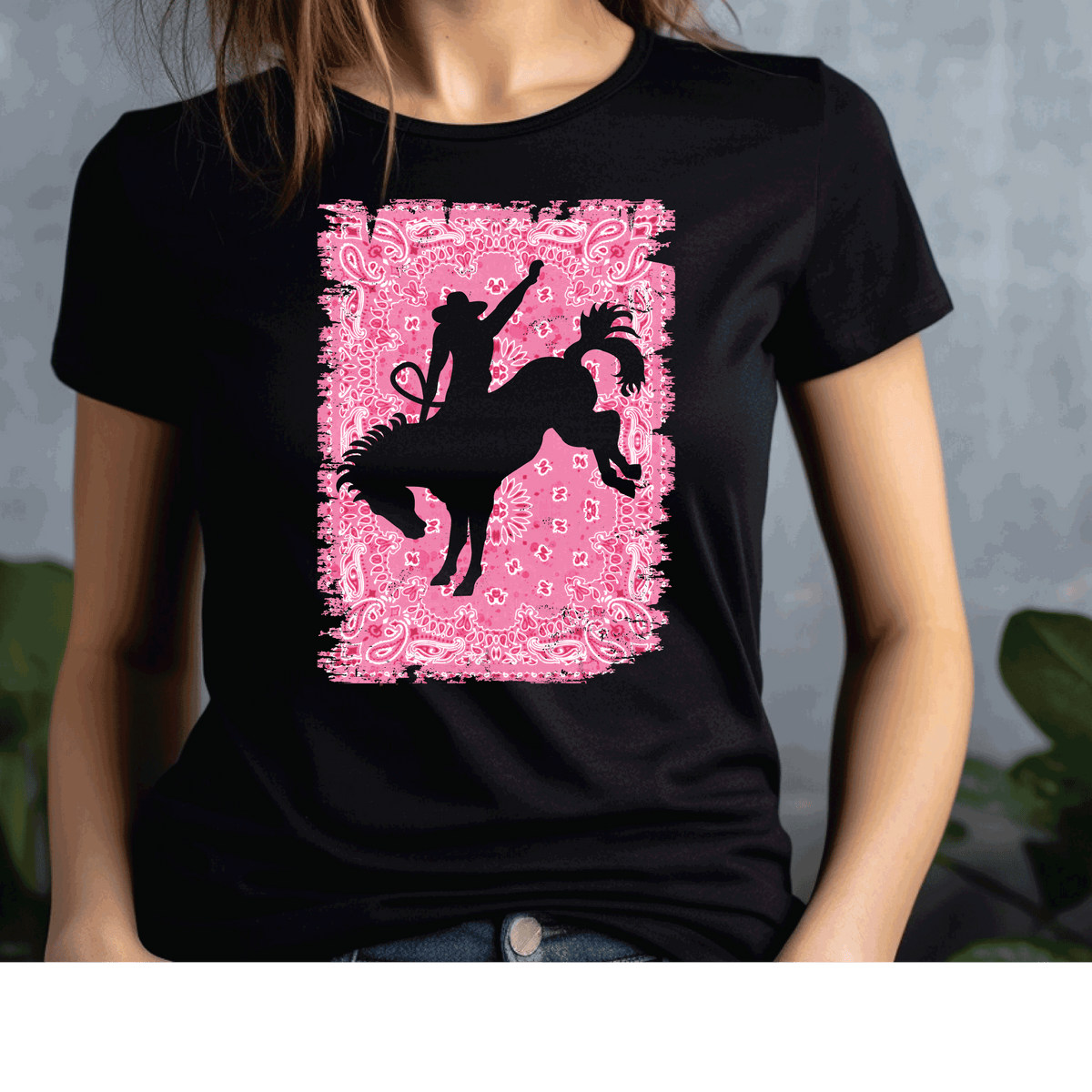 Rodeo Horse Pink Bandana