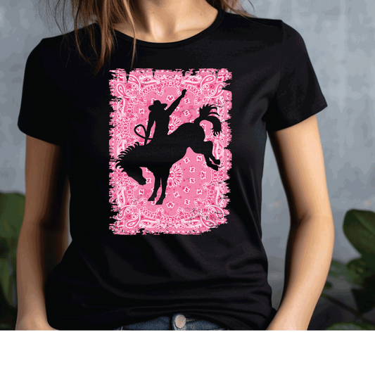 Rodeo Horse Pink Bandana