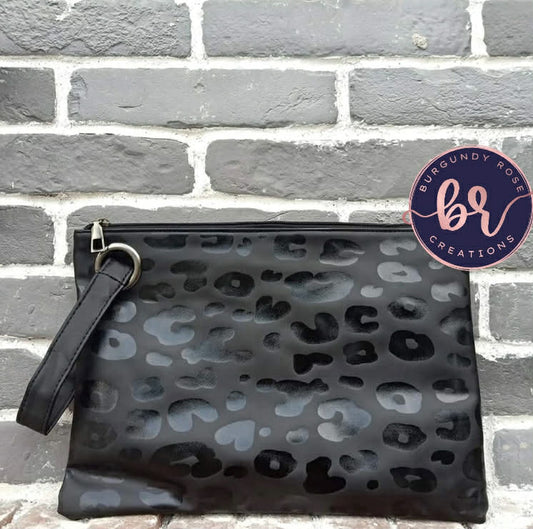 Black on Black Leopard Bag $8.00