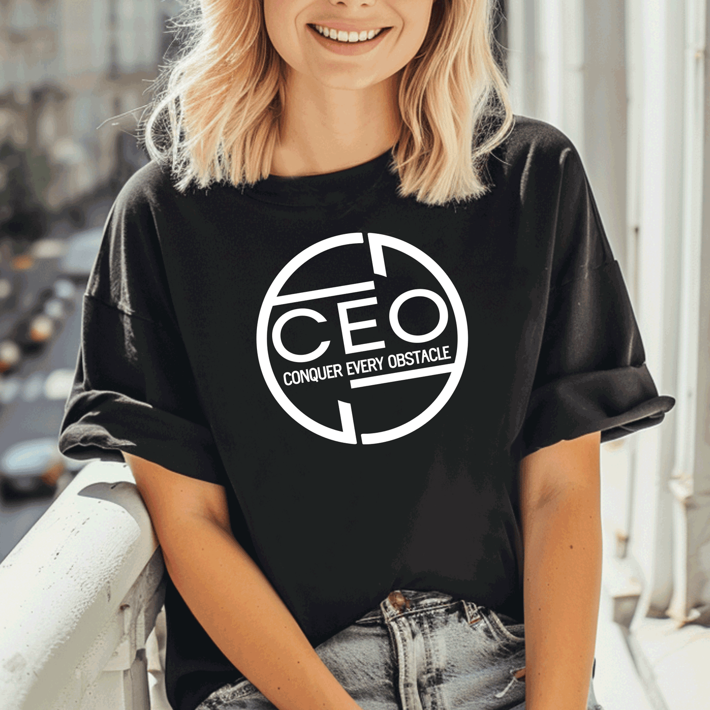 CEO Conquer Every Obstacle - White design