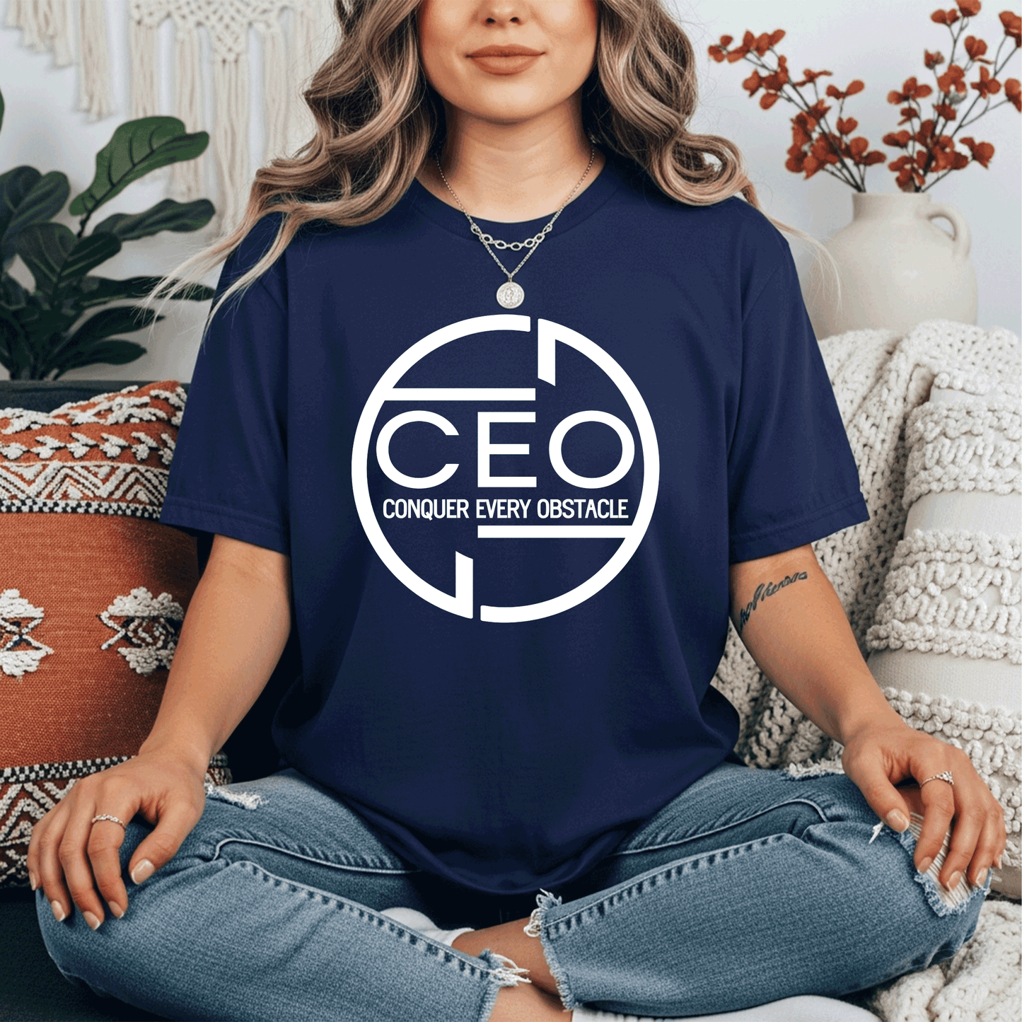 CEO Conquer Every Obstacle - White design
