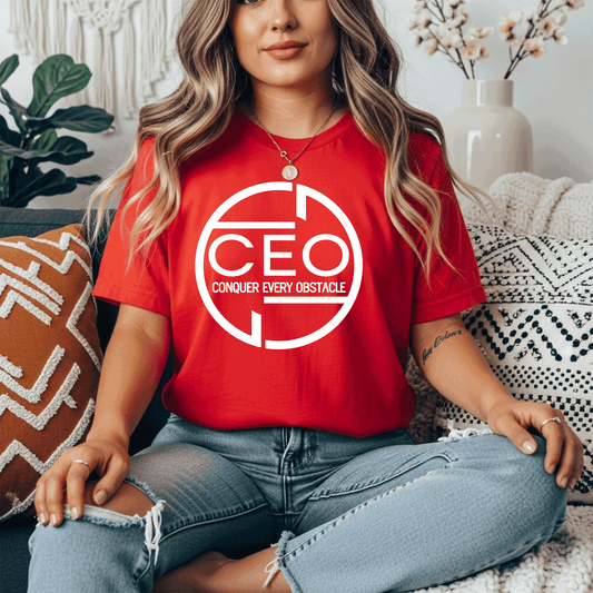 CEO Conquer Every Obstacle - White design