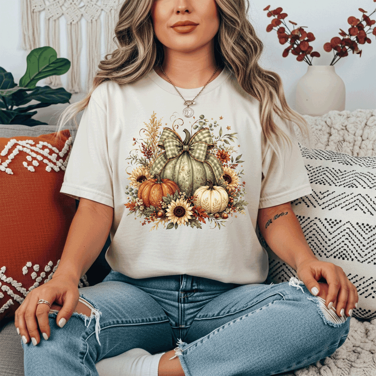 Fall Pumpkins & Flowers