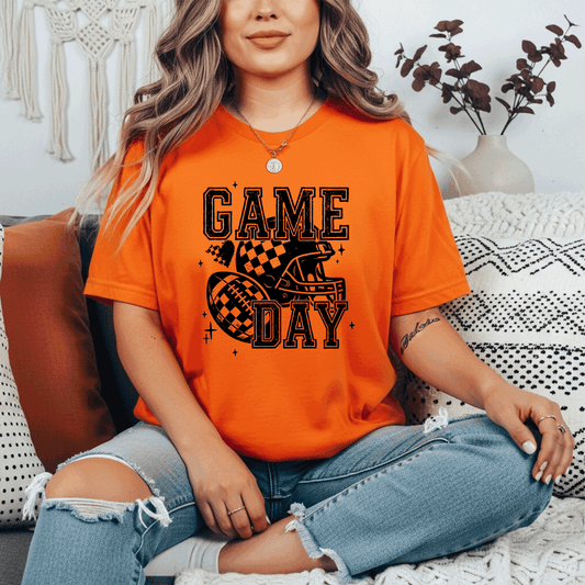 Game Day Football - Black distressed design