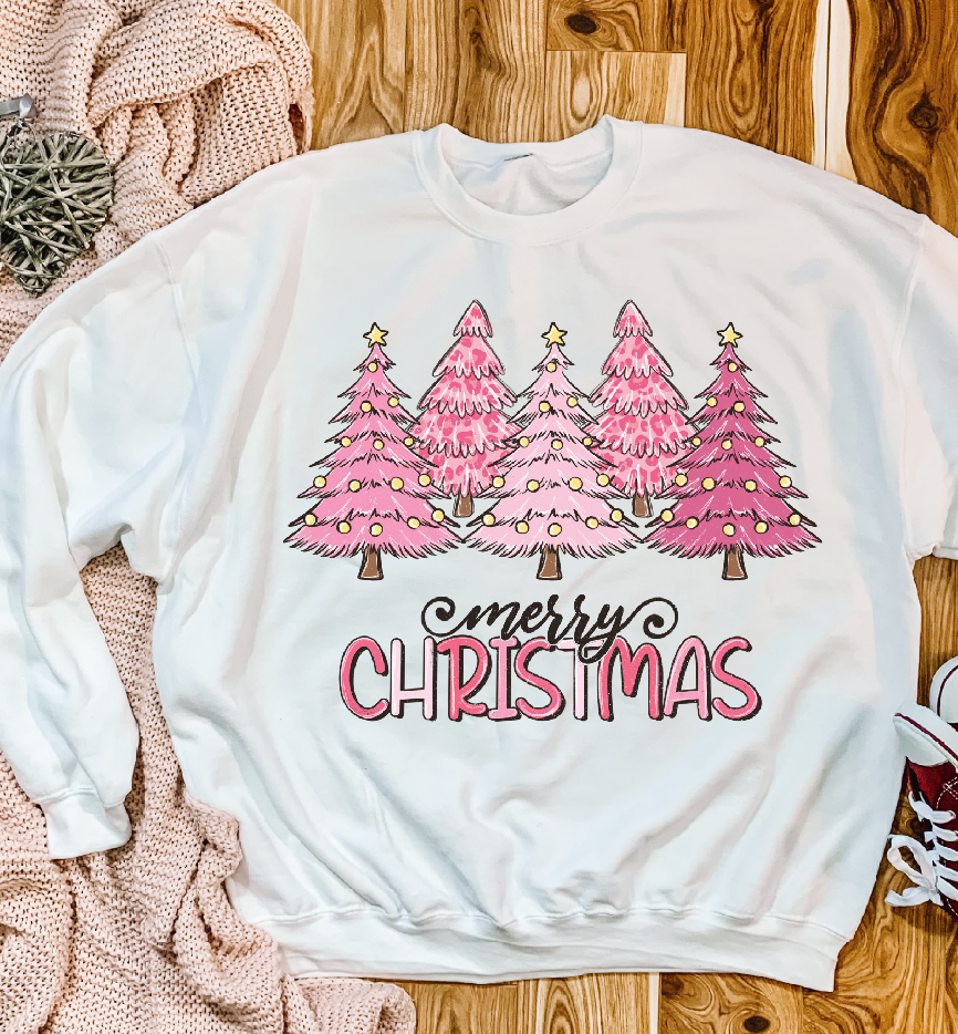 Christmas trees, PINK design, graphic tee