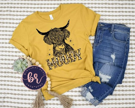Moody Highland Cow Graphic Tee