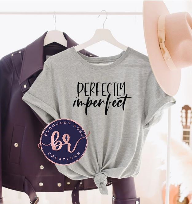 Perfectly Imperfect Black Graphic Tee